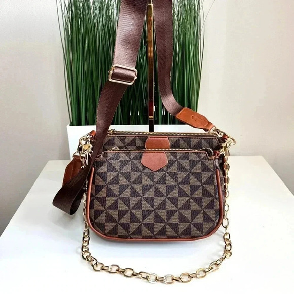 NWT Crossbody Bag Set canvas 2 in 1 - Picture 12 of 13